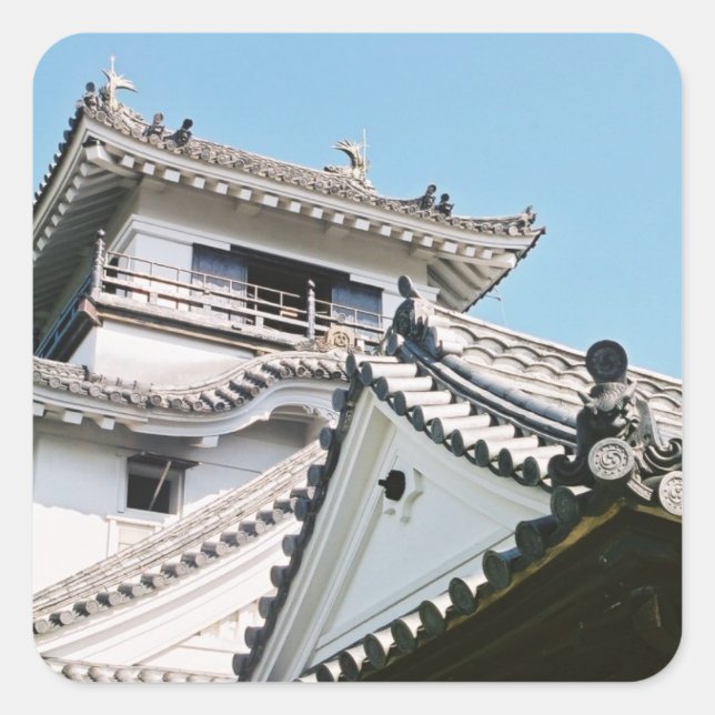 Kochi Castle: Japan Square Sticker (Front)