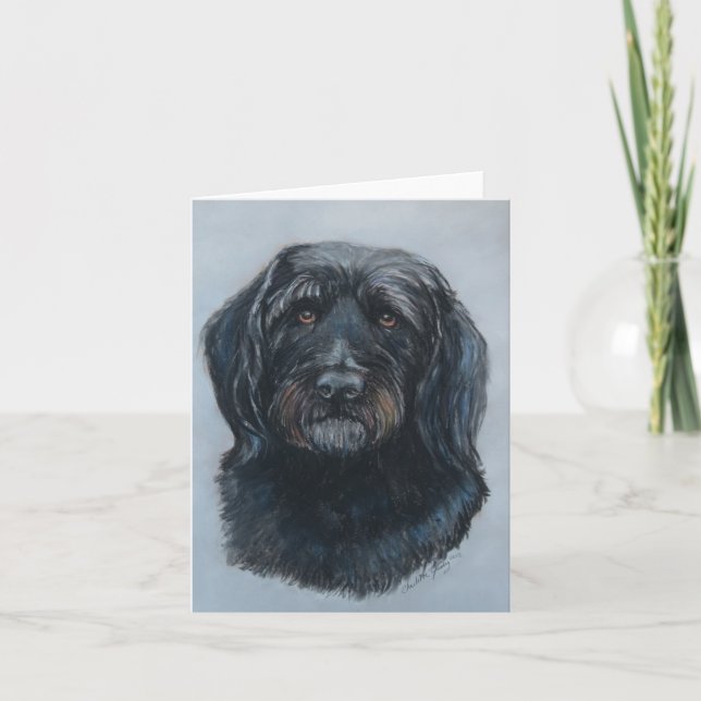 Koda the Golden Doodle Dog Note Card (Front)