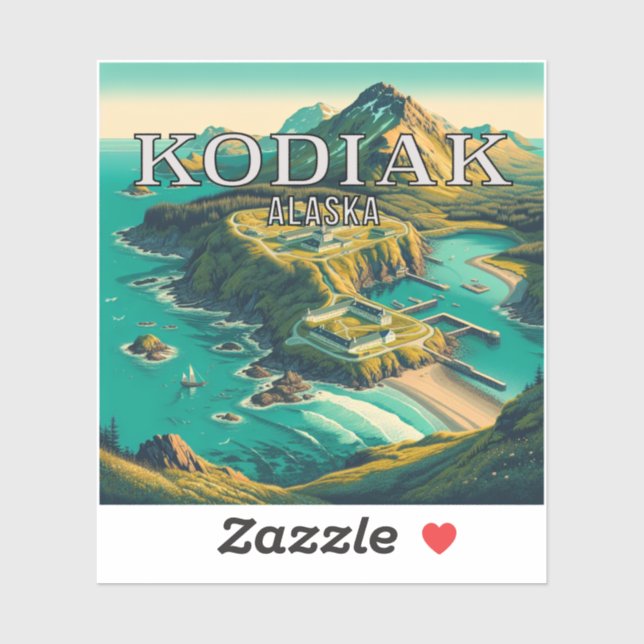 Kodiak Alaska 3 Inch Vinyl Sticker (Sheet)