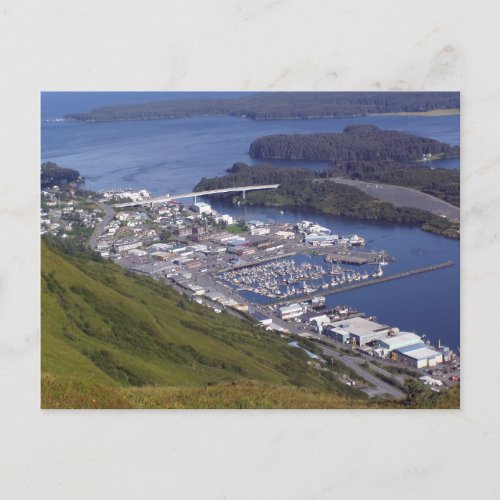 Kodiak Alaska View From Pillar Mountain Postcard