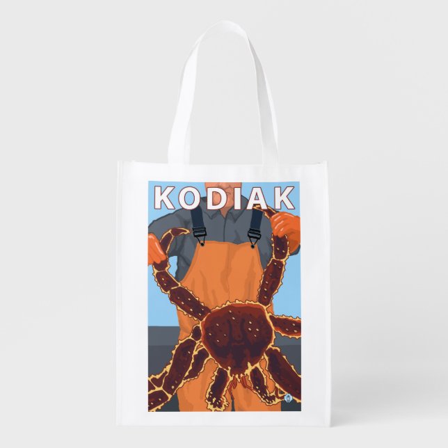 Kodiak, AlaskaAlaskan King Crab Grocery Bag (Front)
