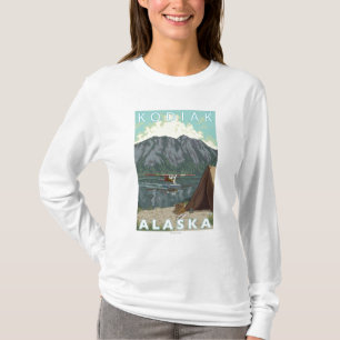 Kodiak, AlaskaBush Plane Fishing T-Shirt