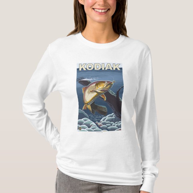 Kodiak, AlaskaCutthroat Trout Cross-Section T-Shirt (Front)