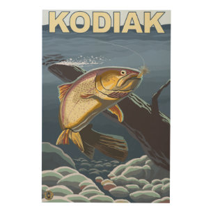 Kodiak, AlaskaCutthroat Trout Cross-Section Wood Wall Decor