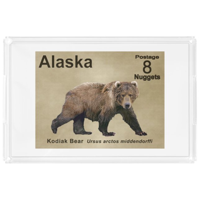 Kodiak Bear Acrylic Tray (Front)