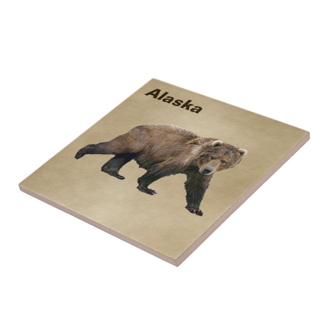 Kodiak Bear Ceramic Tile (Side)