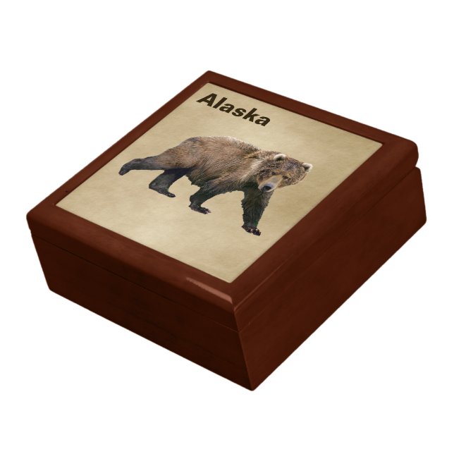 Kodiak Bear Keepsake Box (Side)