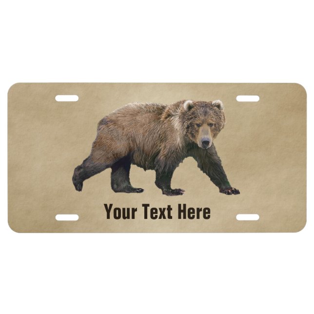 Kodiak Bear License Plate (Front)