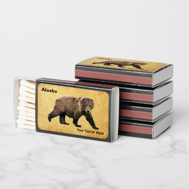 Kodiak Bear Matchboxes (Stacked)