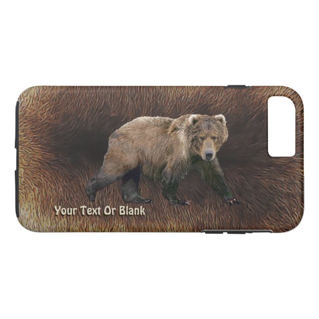 Kodiak Bear On Caribou Fur Case-Mate iPhone Case (Back (Horizontal))