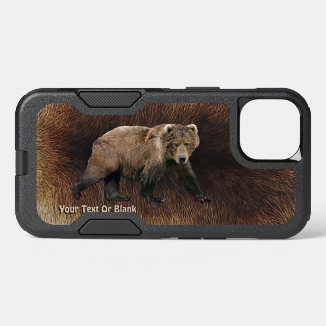 Kodiak Bear On Caribou Fur Otterbox iPhone Case (Back Horizontal)