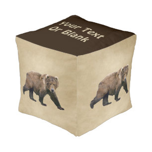 Kodiak Bear Pouf
