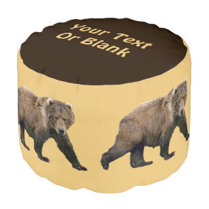 Kodiak Bear Pouf