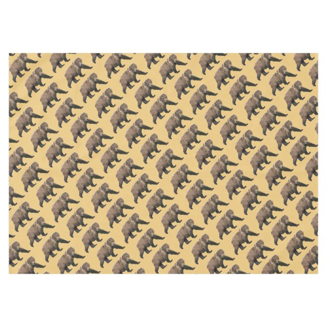 Kodiak Bear Tablecloth (Front (Horizontal))