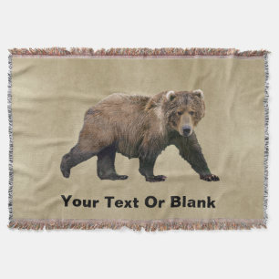 Kodiak Bear Throw Blanket