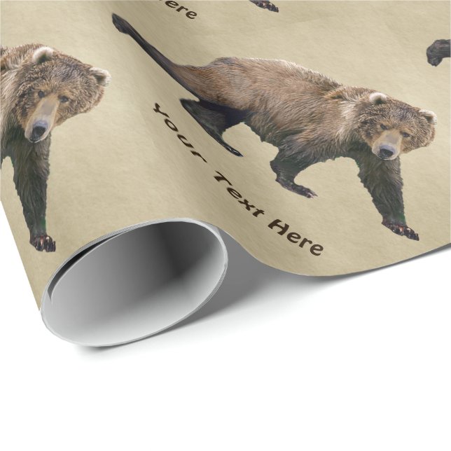Kodiak Bear Wrapping Paper (Roll Corner)