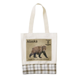 Kodiak Bear Zazzle HEART Tote Bag