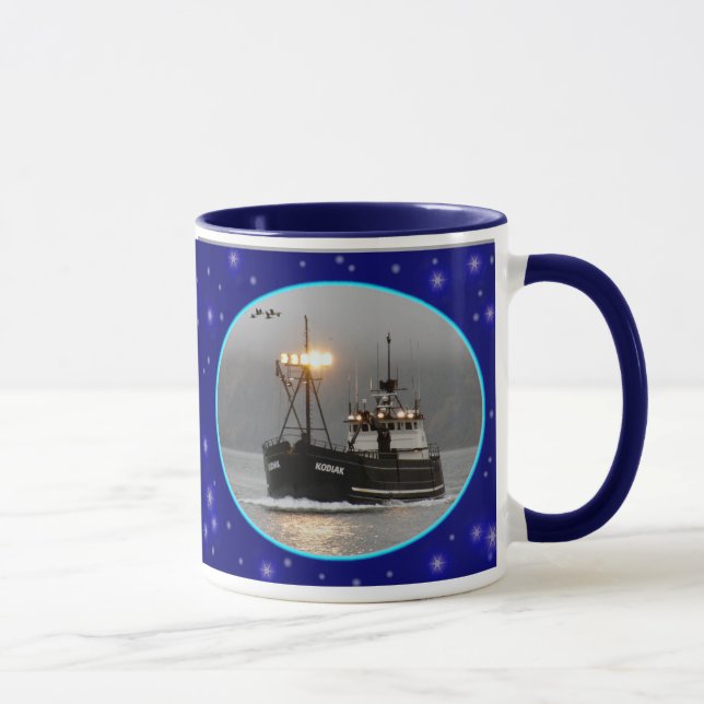 Kodiak, Crab Boat in Dutch Harbor, Alaska Mug (Right)