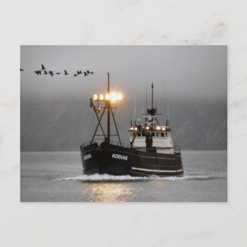 Kodiak  Crab Boat In Dutch Harbor  Alaska Postcard by mistlebee at Zazzle