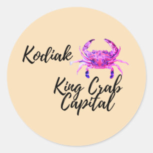 Kodiak Crab Capital Classic Round Sticker