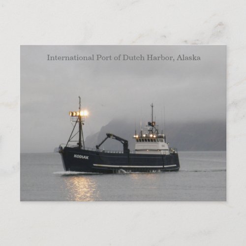 Kodiak Crab Fishing Vessel Postcard