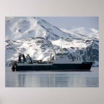 Kodiak Enterprise  Factory Trawler In Dutch Harbor Poster by mistlebee at Zazzle