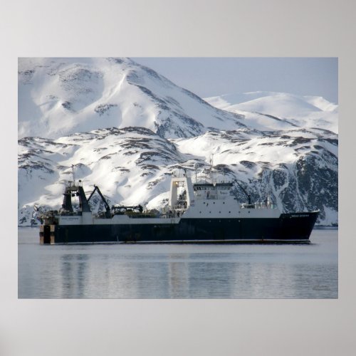 Kodiak Enterprise Factory Trawler in Dutch Harbor Poster