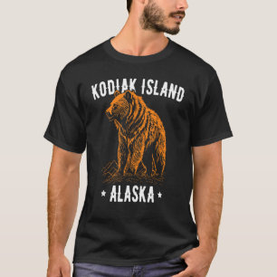 Kodiak Island Alaska USA Grizzly Bear Design T-Shirt