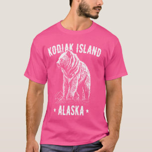 Kodiak Island Alaska USA Grizzly Bear Design T-Shirt