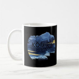 Kodiak Island Alaska Watercolor Design Traveler So Coffee Mug