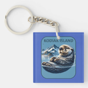 Kodiak Island Sea Otter Alaska Keychain