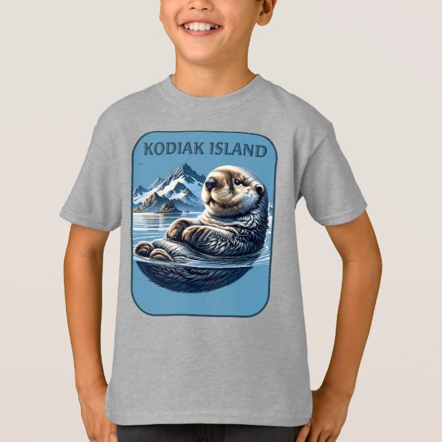 Kodiak Island Sea Otter Alaska T-Shirt (Front)