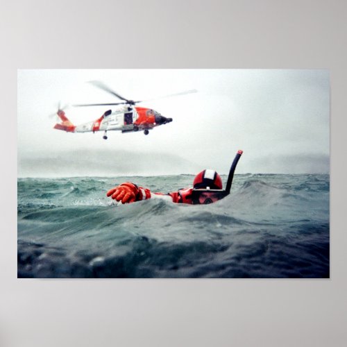 Kodiak Rescue Swimmer _ Coast Guard Poster