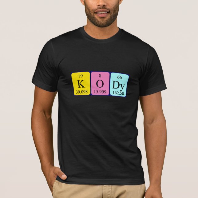 Kody periodic table name shirt (Front)