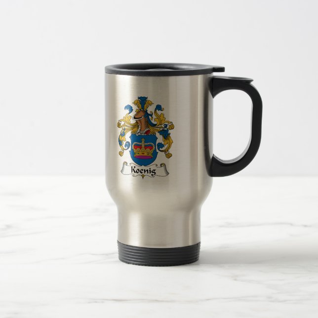 Koenig Family Crest Travel Mug (Right)