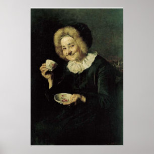 Kofetarica Coffee Drinker Painting Poster