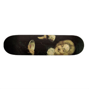 Kofetarica Coffee Drinker Painting Skateboard Deck