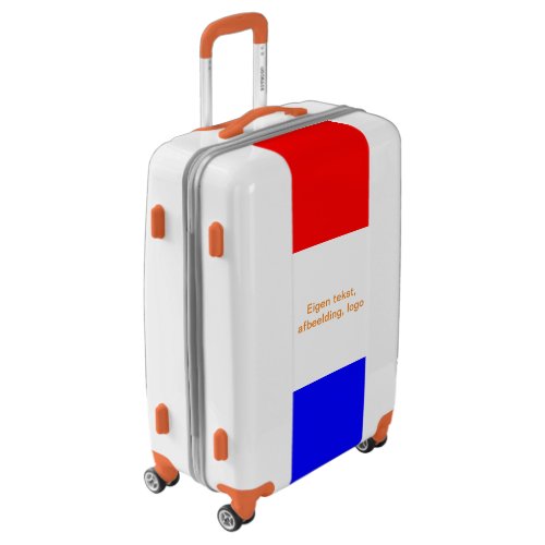 Koffer Medium Rood_Wit_Blauw Luggage