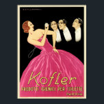 KOFLER Italian Cosmetics Perfume Lotion Cream Ad Poster<br><div class="desc">Restored! High resolution reproduction,  Photoshop sharpened for crisp prints,  digital retouched and restored for tears,  smudges,  and missing elements. KOFLER Italian Cosmetics Perfume Lotion Cream Advertising Poster.</div>