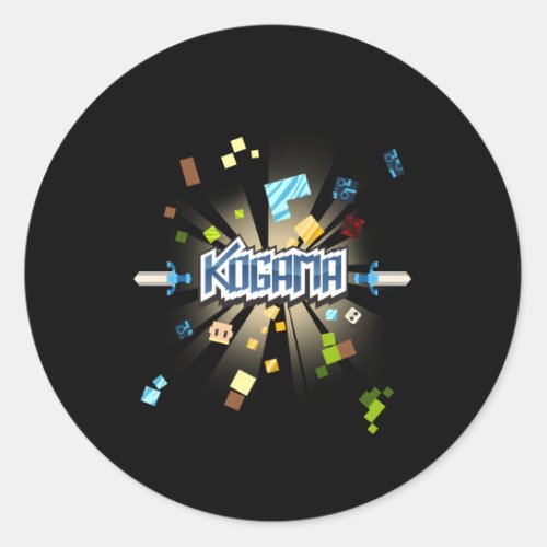 Kogama Block Classic Round Sticker