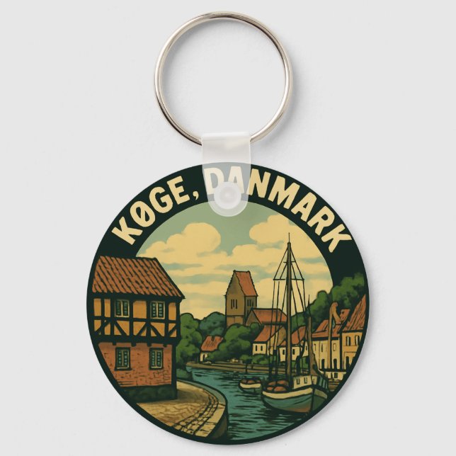 Køge Denmark Old Town Keychain (Front)