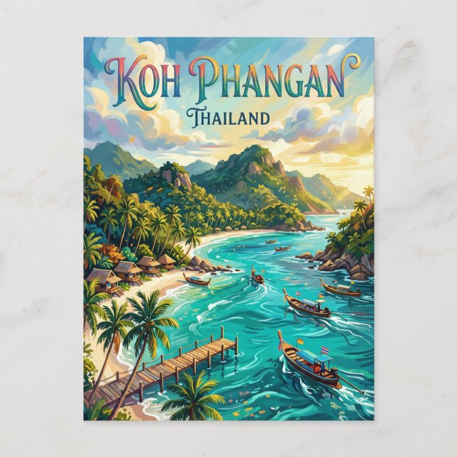 Koh Phangan Thailand Postcard (Front)
