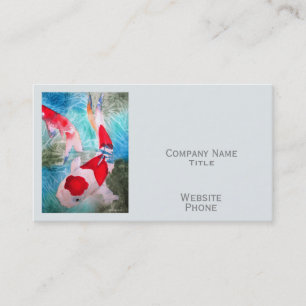 Kohaku Koi 2 Japanese Fish stylish oriental Business Card