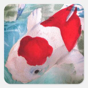 Red Koi Fish Stickers 100 Satisfaction Guaranteed Zazzle