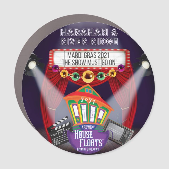 KOHF Harahan & River Ridge Sub-Krewe - Car Magnet (Front)