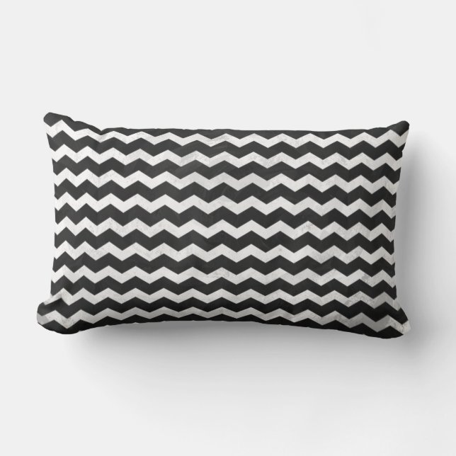 Kohl Black Chevron Pattern Lumbar Pillow (Front)