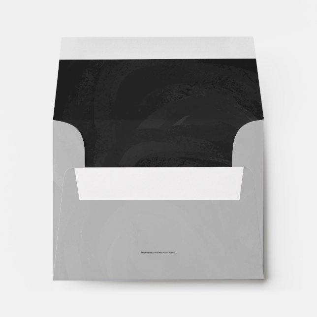 Kohl Black Monogram Personalized Envelope (Back (Bottom))