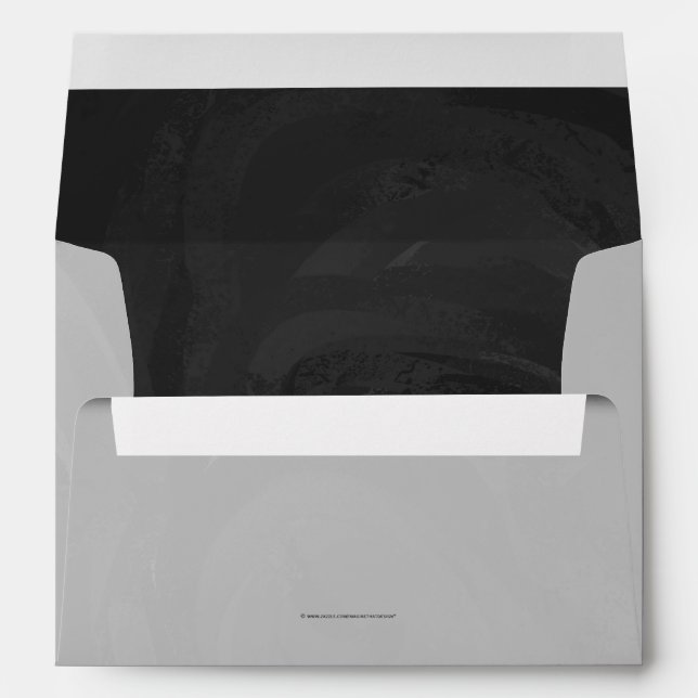 Kohl Black Monogram Personalized Envelope (Back (Bottom))