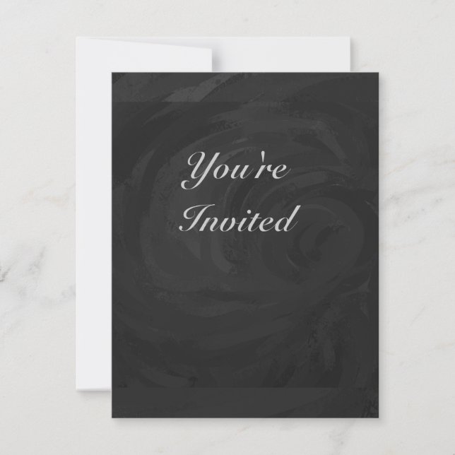 Kohl Black Monogram Personalized Invitation (Front)