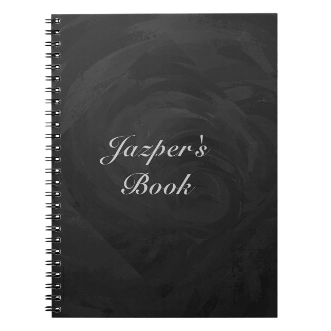 Kohl Black Monogram Personalized Notebook (Front)